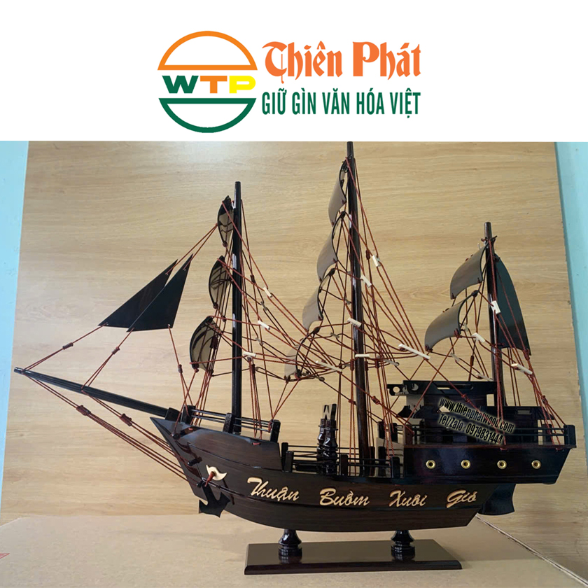 Mô hình thuyền buôn Thái Lan bằng gỗ Cẩm Lai